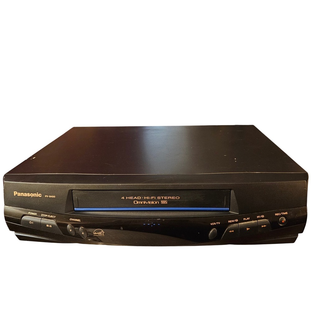 Panasonic PV-8450 Blue Line Omnivision 4 Head Hi-Fi VHS VCR No Remote Tested